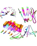 JIANTIAN Large Double Flashing Light Dart, Glowing Bamboo Dragonfly Flying Device, Other Outdoor Toys, 4 Pieces Per Pack