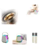 Lenovo Ecosystem Brand Yinen K-Singing Microphone Speaker Xiaodu Voice Smart Interactive Mini Speaker All-in-One Wireless Microphone Singing Device Home KTV Sound Card Gift K18