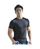 ANTA Men's Swimming Top, Swimwear for Men, Sun Protection, Quick-Drying, Breathable, Comfortable, Skin-Friendly, Chlorine-Resistant, Black, M