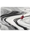 Juyingfeng Mouse Pad Small Size Anime High-Quality Desk Mat for Women, Elegant Office Gaming E-Sports FPS Smooth Pad, 26*21cm, Oriental Ink Painting Desig