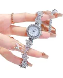 X-GEAR Quartz Watch, Wisteria Bracelet Women's Watch, Diamond-Studded Sparkling Exquisite Small Dial, Women's Watch, Birthday Gift for Girls