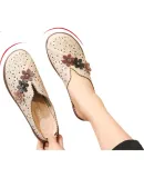FOOTOPPO Hollow-Out Flat Mule Sandals for Women, Summer Outdoor Wear, Fashionable Slip-On Soft-Soled Mules, Ladies' Sandals for Summer