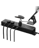 PHILIPS Aluminum Alloy PDU Desktop Socket Gaming Office Computer Height Adjustable Desk 12 Outlets with Overload Protection Side Plug No Drilling Required Under-Desk Power Strip/power Bar/power Board/power Cord Board