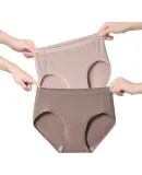PurCotton Women's Underwear, Meila Color 7A Antibacterial Breathable, 40-Count Fine Cotton High-Elastic Hip-Hugging Panties, Women's 3-Pack