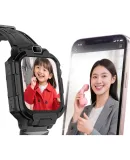 Lenovo Children's Smartwatch L-KWA001 with Long Battery Life, Video Calls, 4G Full Network Coverage, Shockproof, Waterproof, GPS Precise Positioning, for Boys And Girls, Students, Black
