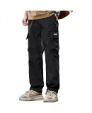 JEEP SPIRIT Men's Cargo Pants, Casual Trousers for Men, Loose-Fitting Pants, Summer Long Pants, Men's Clothing, Khaki, 3XL