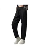 361° Women's Pants, Autumn New Style, Loose Fit, Fleece-Lined, Elastic Ankle, Sweatpants, Long Trousers, Casual Pants for Women, 662534704-4