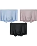 Skechers 7A Antibacterial Men's Seamless Sports Boxer Briefs, Comfortable Breathable Men's Underwear, Antibacterial Seamless Boxer Shorts