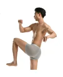 Skechers Men's Seamless Breathable Underwear, 7A Antibacterial Boxer Briefs, Summer Cool-Feeling Men's Underwear, Casual Sports Antibacterial Boxer Shorts