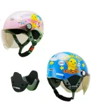YEMA [Mai Long Collaboration] 3C Certified 266S Children's Helmet Summer All-Season Half Helmet for Boys And Girls Aged 3-6 Electric Bike Motorcycle Safety Helmet Blue