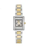 EMPORIO ARMANI Women's Watch, Silver Gradient Gold Strap, Vintage Square Dial, Small Square Watch, Birthday Gift, AR11704