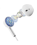 Lenovo Ecological Brand Yinengzhe Wired Earphones, Semi In-Ear, for Mobile Phone Music, Karaoke, Computer Desktop And Laptop Use, EY02 Type-C, White