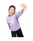 361° Children's Clothing, Kids' Sweatshirt, Autumn 2025, Boys And Girls School Versatile Loose-Fitting Sports Round Neck Sweatshirt, Purple, Size 150