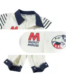 Disney Autumn Kids' Cartoon Mickey Mouse Cotton Comfortable Warm Homewear Romper Apricot White 90cm