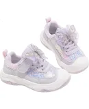 ABC KIDS Girls' Sports Shoes, Autumn Children's Shoes, Casual Girls' Princess Running Shoes, 3524 Purple, Size 32
