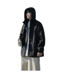 Warrior Jacket for Men, Autumn Hooded Jacket, Casual Sports Water-Resistant Outdoor Windbreaker, Men's Outerwear