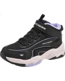 Skechers, Yujie Rongrong Boots, Children's Fleece-Lined Warm Non-Slip Wear-Resistant Comfortable Boots, 319258L