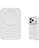 CASETIFY Plain White Wave Phone Case, MagSafe Compatible, Silicone Phone Case, Suitable for Apple IPhone 17 Pro Protective Case