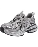 CAMEL Silver Moon 2nd Generation Men's Breathable Height-Increasing Casual Dad Shoes L15A283148 Gray/Silver/Black (Men's) Size 40