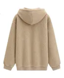 GAP Unisex 2025 Autumn New Logo Embroidered Loose Faux Sherpa Zip-Up Hoodie 786507