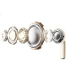 Lenovo [Flagship Lossless Sound Quality] Wireless Bluetooth Earphones Semi-In Music Sports Gaming Smart Noise Reduction Long Battery Life Strong Sound Quality Suitable for Apple Huawei LE210 Silver