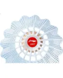 Li-Ning Badminton Durable Windproof Plastic Training Shuttlecock Indoor Outdoor Professional Stable Flight Nylon Shuttle AN01 White