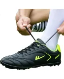 Huili Soccer Shoes with Molded Studs TF Sole, Football Training Shoes for Adults And Students, Universal Size 0305, Black Molded Studs, Size 44