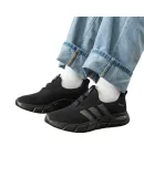 Adidas Men's Casual Slip-On Breathable Mesh Sports Running Shoes Black/Dark Grey Size 41