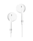 Newmine NM-LK06 semi-in-ear wired earphones with wired control for mobile phone music headphones with 3.5mm interface for computers, notebooks and mobile phones, white