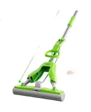3M Scotch-Brite Mop, 27cm Handle Length, 126cm Total Length, 2 Heads, WB1 PVA Foldable No-Hand Water-Absorbing Sponge Mop