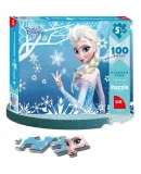 Disney (Disney) 100-Piece Children's Puzzle Toy, Frozen Princess Home Decor Puzzle Box Set, Birthday Gift Present