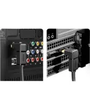 UGREEN HDMI Male to Female Adapter Cable, High-Definition Converter, Computer Set-Top Box to TV Adapter, L-Shaped Right Angle 90-Degree Straight Head to Elbow Connector, 20110