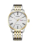 CITIZEN Watch for Men, Japanese And Korean Style, Automatic Mechanical Movement, Date Display Dial, Steel Strap, Business Gift for Boyfriend, NH8354-58A