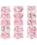 Hello Kitty Girls' Children's Underwear, Baby Girls' Panties, 5-Pack Triangle Briefs Shorts, KTN255 Floral Pattern, Size 120