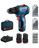 BOSCH (BOSCH) GSR 12V-30 Lithium-Ion Rechargeable Brushless Electric Drill Driver, Dual Battery, Includes Drill Bits And Screwdriver Bit Set