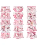 Hello Kitty Girls' Underwear, Children's Panties for Little Girls, 5-Pack Boyshorts, KTN254 Floral Pattern, Size 155/3XL