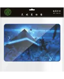 Lingshe mouse pad 320*270*2mm home office gaming computer desk pad precision edge non-slip washable P03 blue