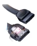 UGREEN High-Speed SATA 3.0 Hard Drive Data Cable External SSD/HDD Data Cable Optical Drive Serial Cable Power Dual-Channel Conversion Cable Angled Head 0.5 Meters