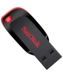 SanDisk 16GB USB2.0 Flash Drive CZ50 Cool Blade, Black And Red, Compact And Portable, Stylish Design, Secure Encryption Software