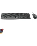 Logitech MK120 Keyboard And Mouse Combo Wired Keyboard And Mouse Set Office Keyboard And Mouse Set Computer Keyboard USB Plug-And Full-Size Black