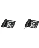 PHILIPS (PHILIPS) Landline Telephone, Corded Phone for Office And Home Use, Hands-Free Calling, Dual Interface, Caller ID, CORD118 Business Edition Black