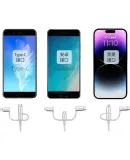 UGREEN [MFi Certified No Pop-Up] Three-In Charging Cable with Three-Head Adapter for Car Fast Charging USB Multi-Functional Type-C Universal for Apple/Android/Huawei/Xiaomi