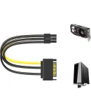 UGREEN Graphics Card Power Cable, Suitable for Desktop Computer Case SATA Power Supply Adapter Cable, 15P to 6P Reverse Power Connection Cable, 15-Pin to 6PIN Converter Head, 50943