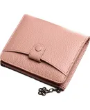 Viney Top-Grain Leather Women's Wallet, Short Foldable Zipper Coin Purse, Multi-Card Slots, Multifunctional Wallet, Card Holder, ID Holder