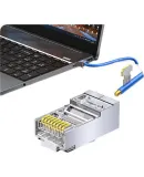 UGREEN CAT6 Shielded RJ45 Connectors, Gigabit Ethernet Network Plugs, Gold-Plated Professional Grade RJ45 Computer Network Cable Connectors, CAT6 Crystal Heads, 10 Pieces, 20333