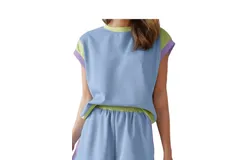 Why Dress Sporty Scuba Top In Pale Blue