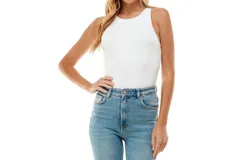 Tcec Round Neck Bodysuit In White