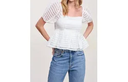 Fanco Confidently Cute Top In White