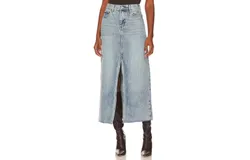 Steve Madden Avani Denim Skirt In Blue