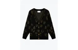 Wax London Schill Cardigan In Black&sol;khaki